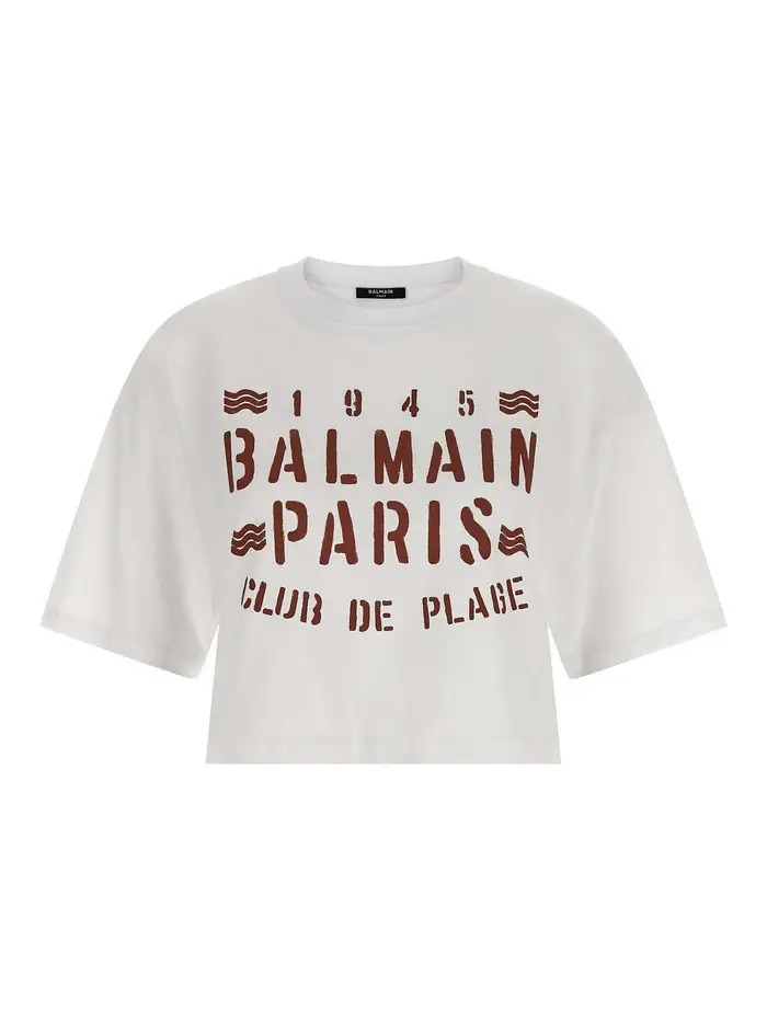 Balmain T-shirt con stampa Bianco