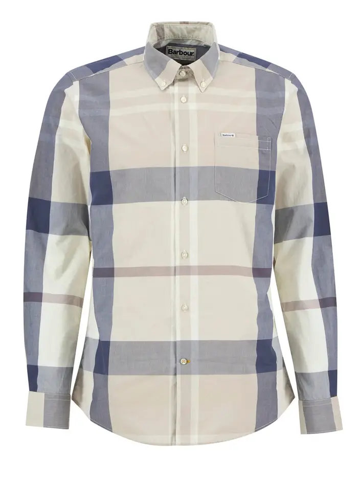 camicia casual barbour harris tailored da uomo - beige