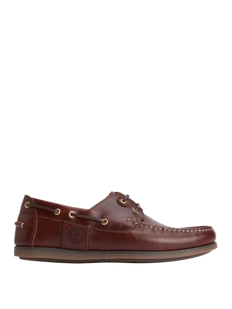 barbour mocassini wake da uomo - marrone