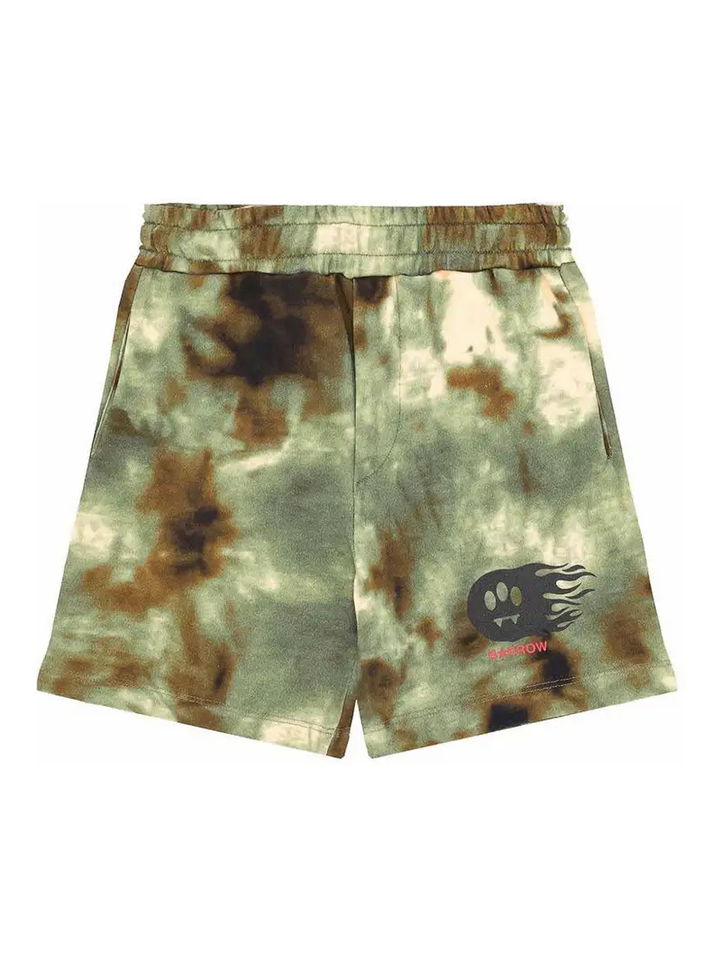 Barrow Shorts Con Stampa Camouflage Verde