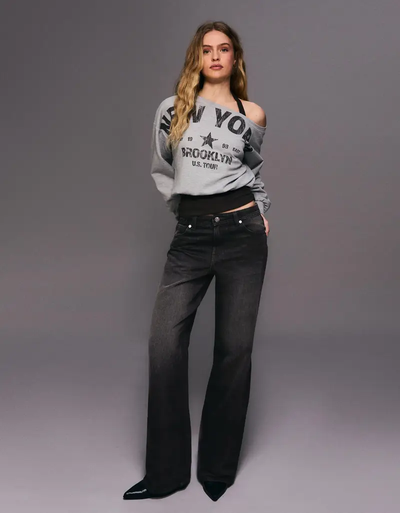 Bershka Jeans Donna Nero 4292271