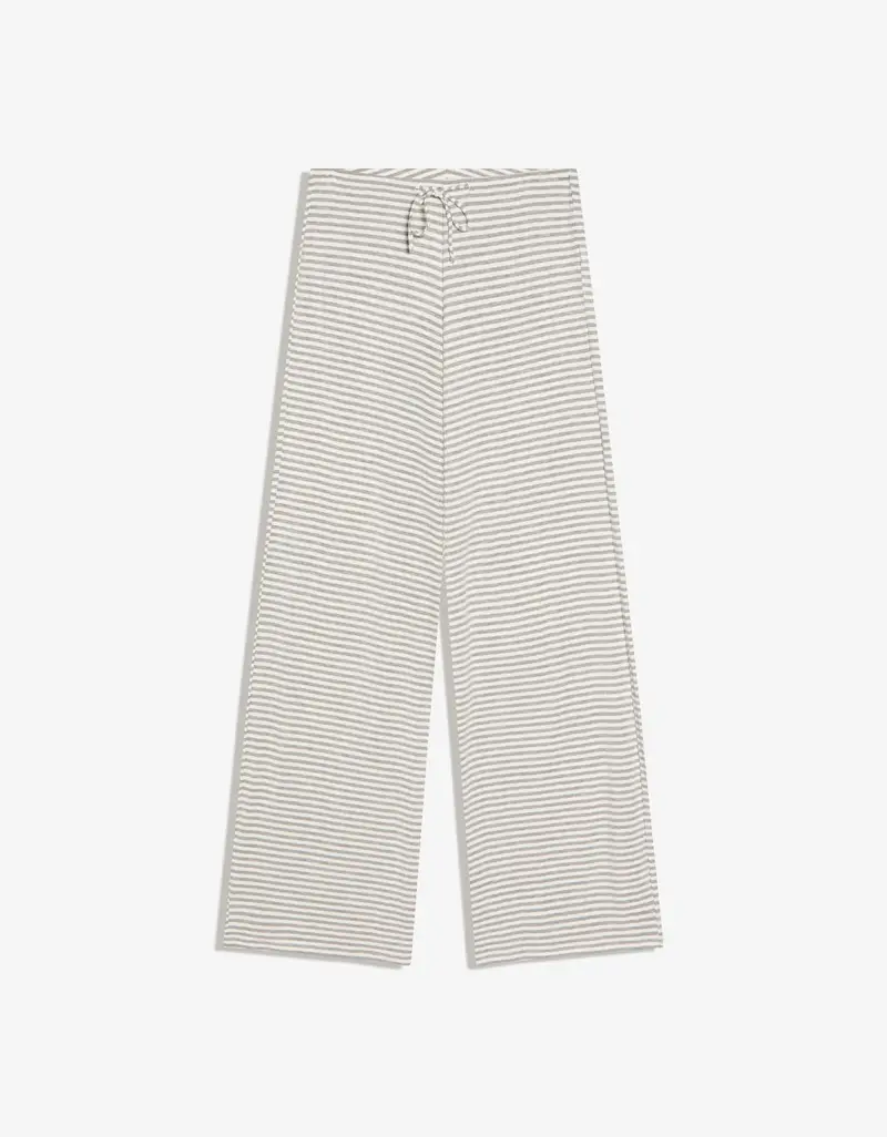 Bershka Pantaloni Straight Fit A Stampa Donna Grigio