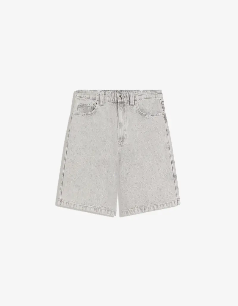 Bershka Shorts In Denim Baggy Fit Donna (Eur 32) Grigio