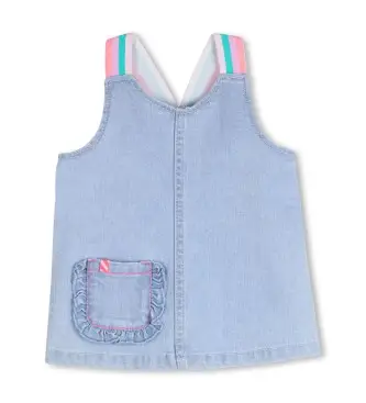 Billieblush per ragazza U21790 vestito a quadri blu (18meses= 81cm), Casual, Cotone, Senza maniche / cinghie, moda per bambini