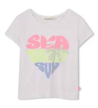 Billieblush per ragazza U21953 Maglietta da mare bianca (10años= 138cm), Bianco, Casual, Cotone, Manica corta, moda per bambini