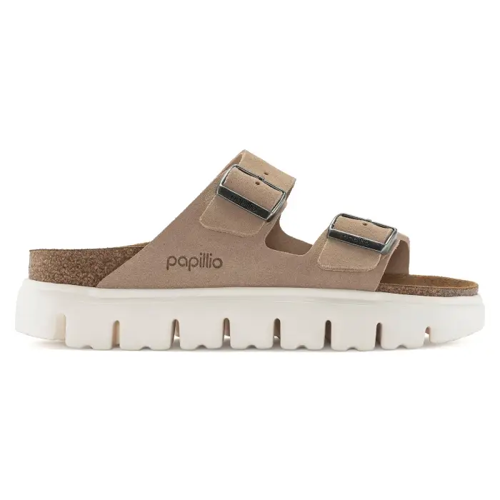 Ciabattine con tacco donna Birkenstock Arizona Beige