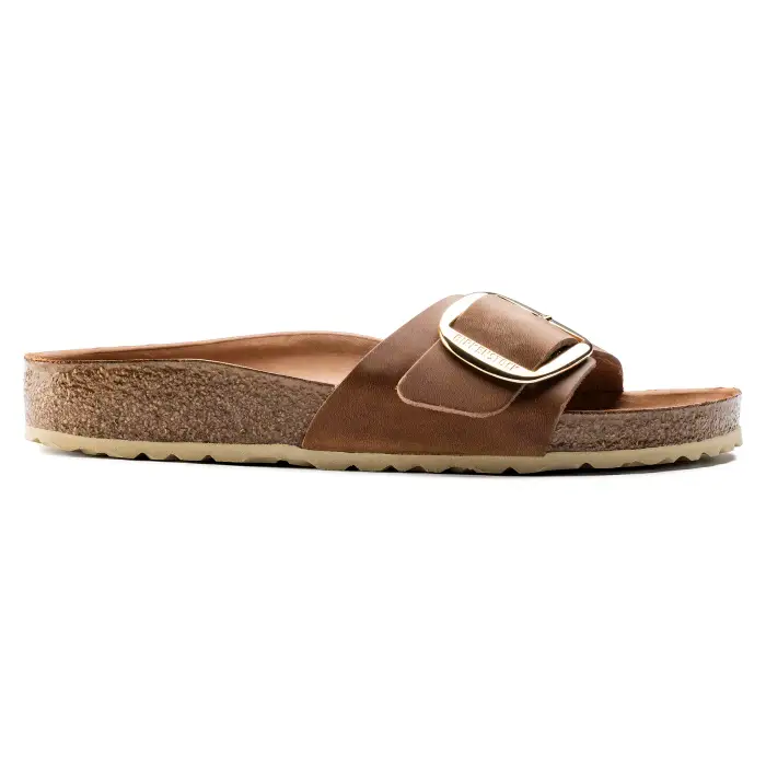 Sandali da donna Birkenstock Madrid Big Buckle Natural Leather Oiled Rouge