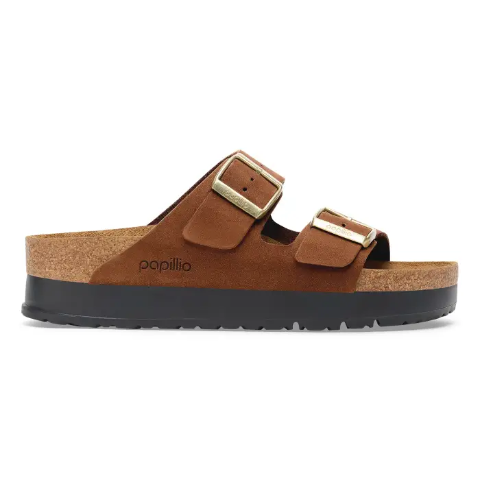 Sandali in pelle Birkenstock Arizona PAP Flex Platform Nubuck