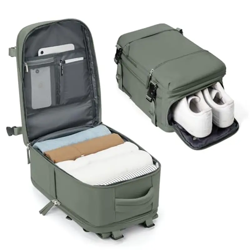 BJLFS Zaino da viaggio Verde 1600134