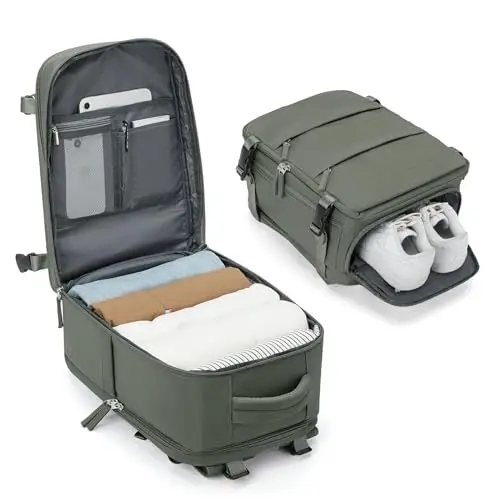 BJLFS Zaino da viaggio Verde 3518392