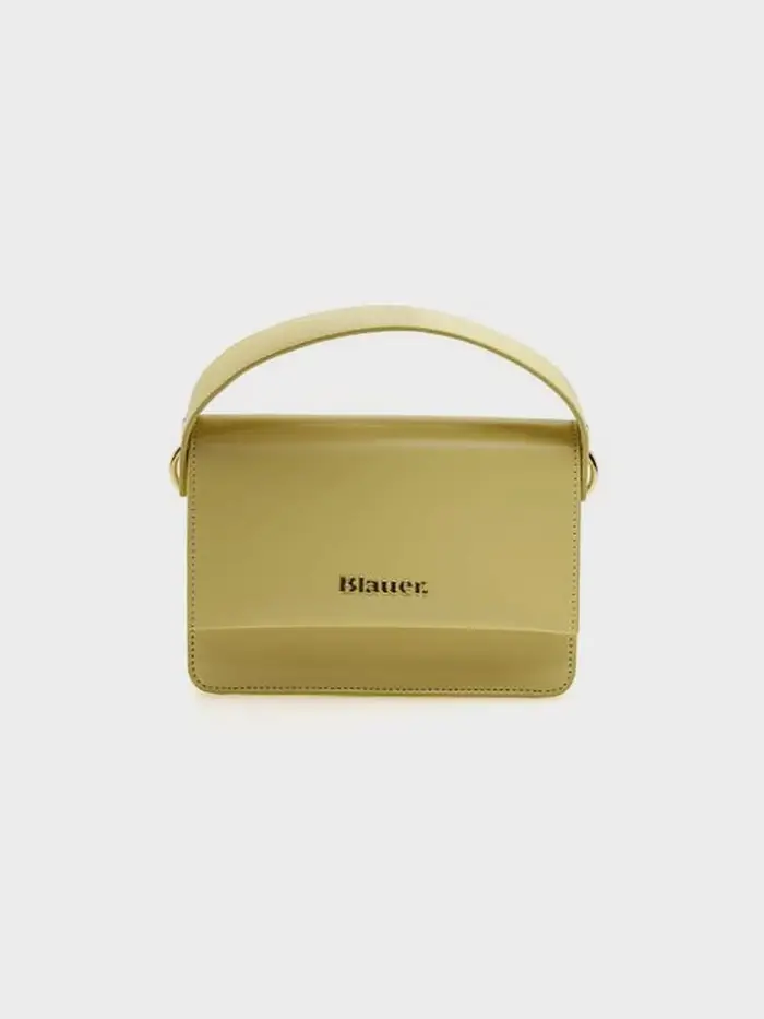 borsa a mano con tracolla minpu02 in ecopelle gialla
