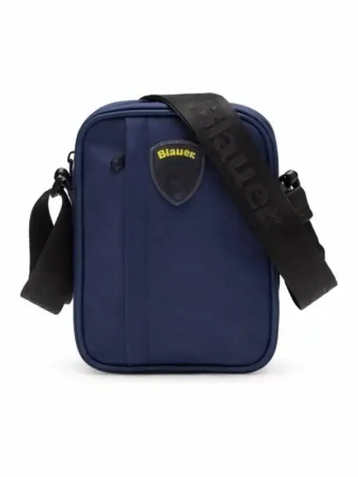 borsa tracolla cov01 in gommato blu con logo
