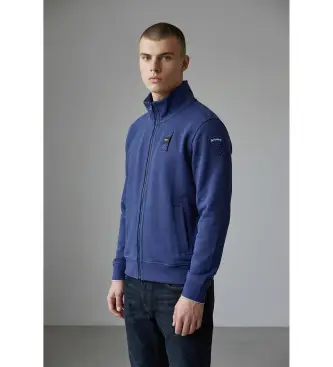 per uomo 26SBLUF01239 Felpa blu City New (S), Casual, Cotone