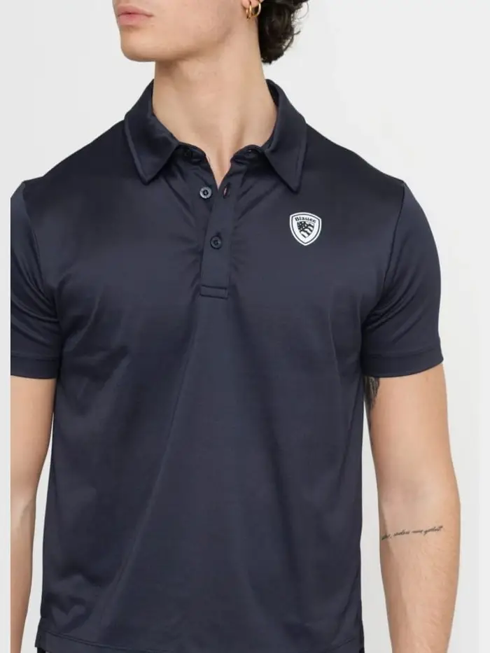 tshirt blu navy uomo logo sul petto