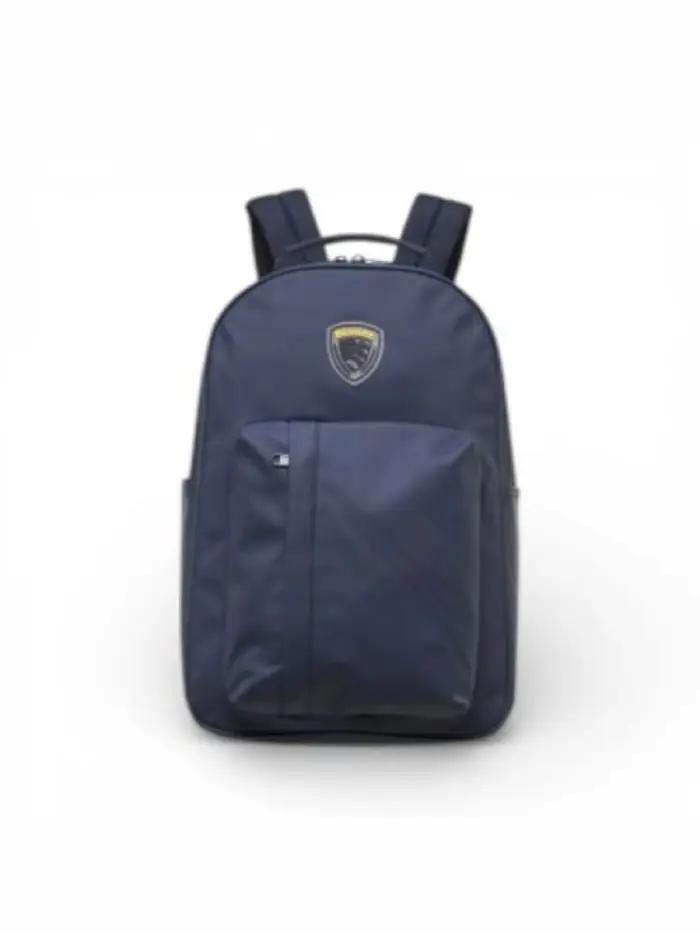 zaino dahl effetto gommato blu con patch logo