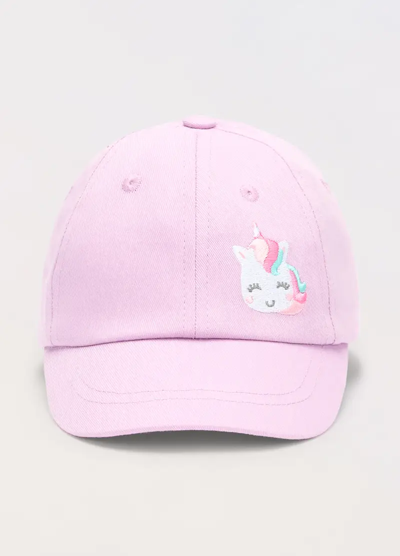 Blukids Cappello Da Baseball In Puro Cotone Neonata, Bambina, Viola lilla