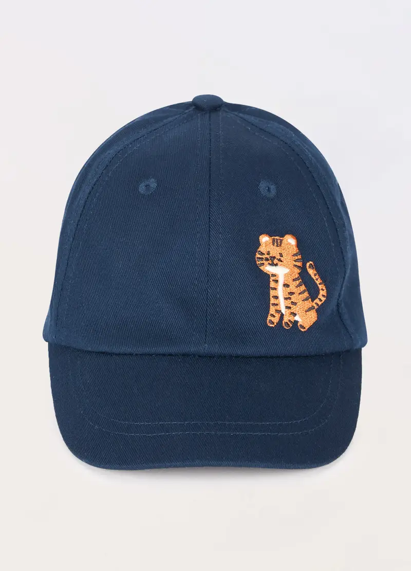 Blukids Cappello Da Baseball In Puro Cotone Neonato, Bambino, Blu scuro