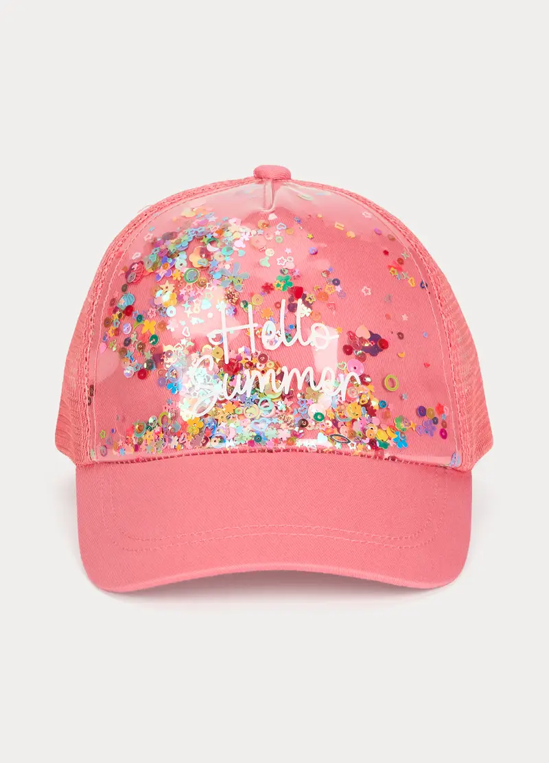 Blukids Cappello Da Baseball In Twill, Bambina, Rosa corallo