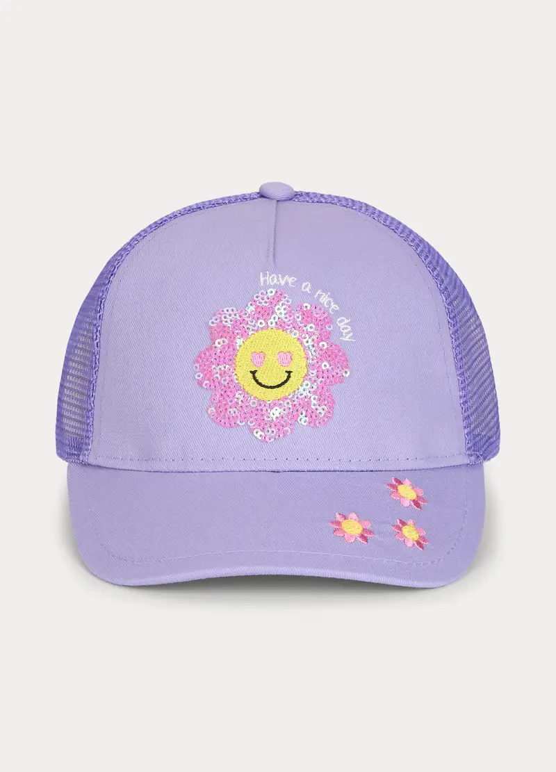 Blukids Cappello Da Baseball In Twill, Bambina, Viola lilla