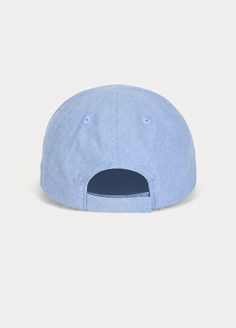 Blukids Cappello Da Baseball Marvel In Chambray Di Puro Cotone Neonato, Bambino, Blu chambray