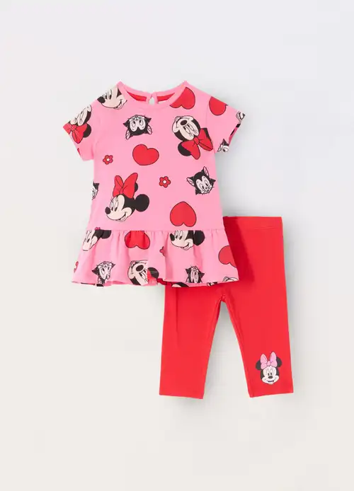 Blukids Jogging Set In Jersey Di Cotone Stretch Neonata, Bambina, Rosso aragosta