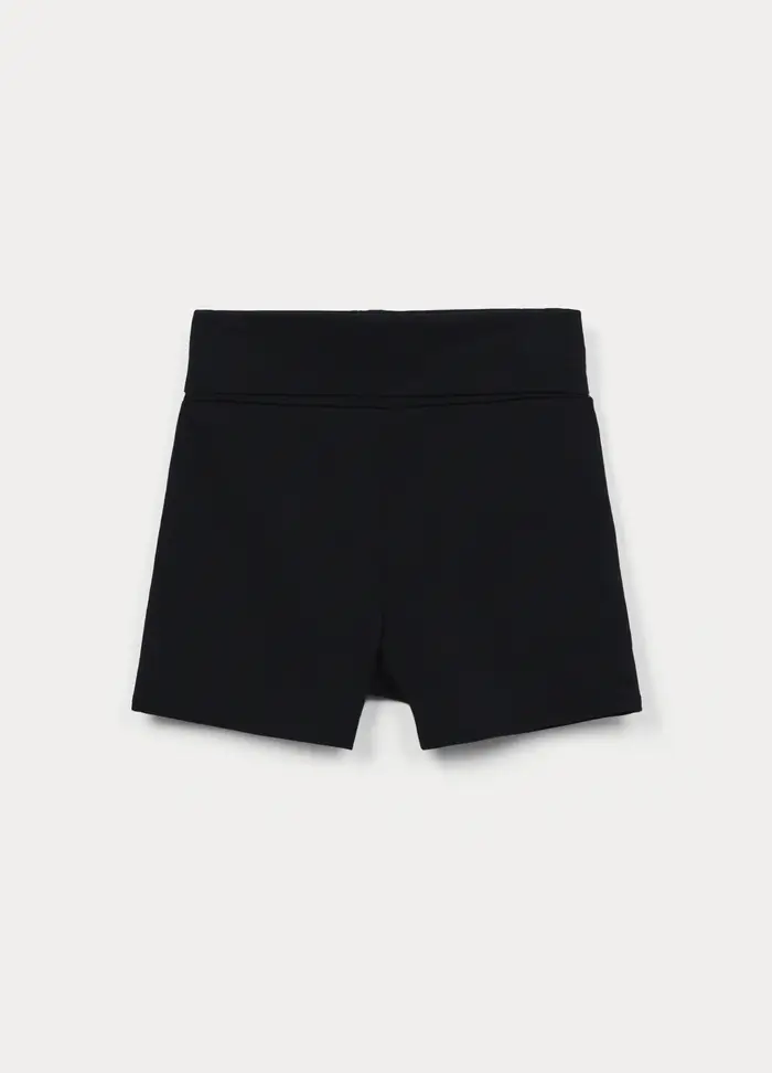Blukids Leggings Corti In Jersey Di Cotone Stretch Ragazza, Bambina, Nero