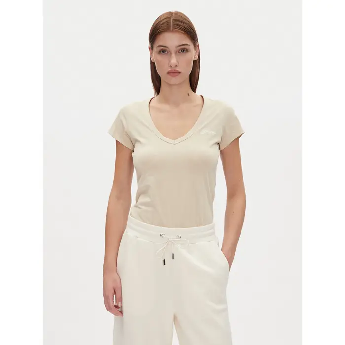 BOSS T-shirt C_Eslane_4 50540432 Beige Slim Fit