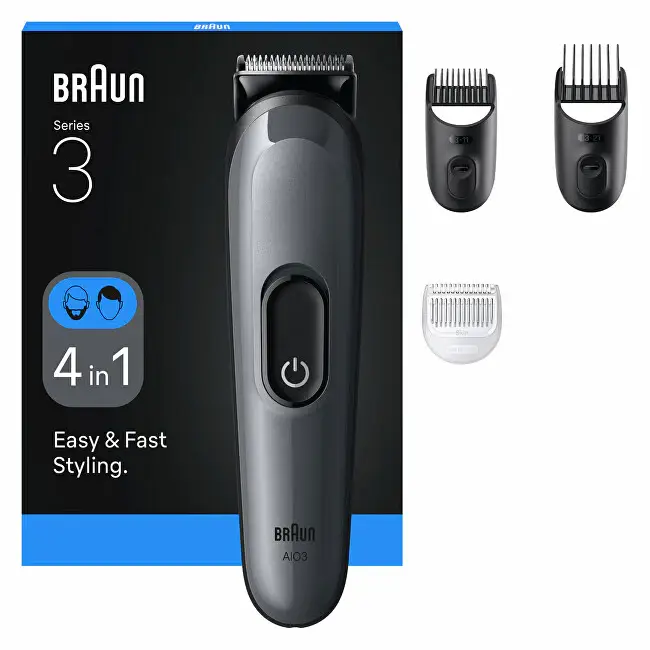 Braun Rifinitore multifunzione 4 in 1 Serie 3 AIO3500 Grigio
