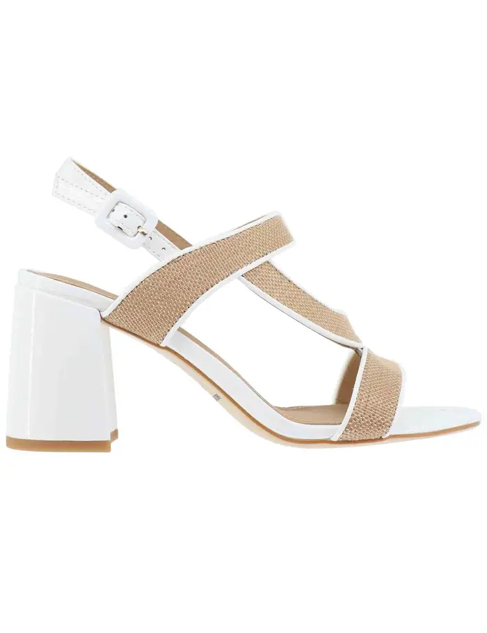 Bruno Premi Sandali donna slingback in pelle bianca tacco alto Donna BL3301X 100