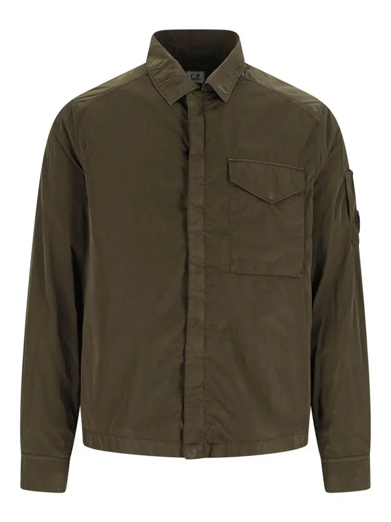 C P Company Giacca Camicia Logo Verde