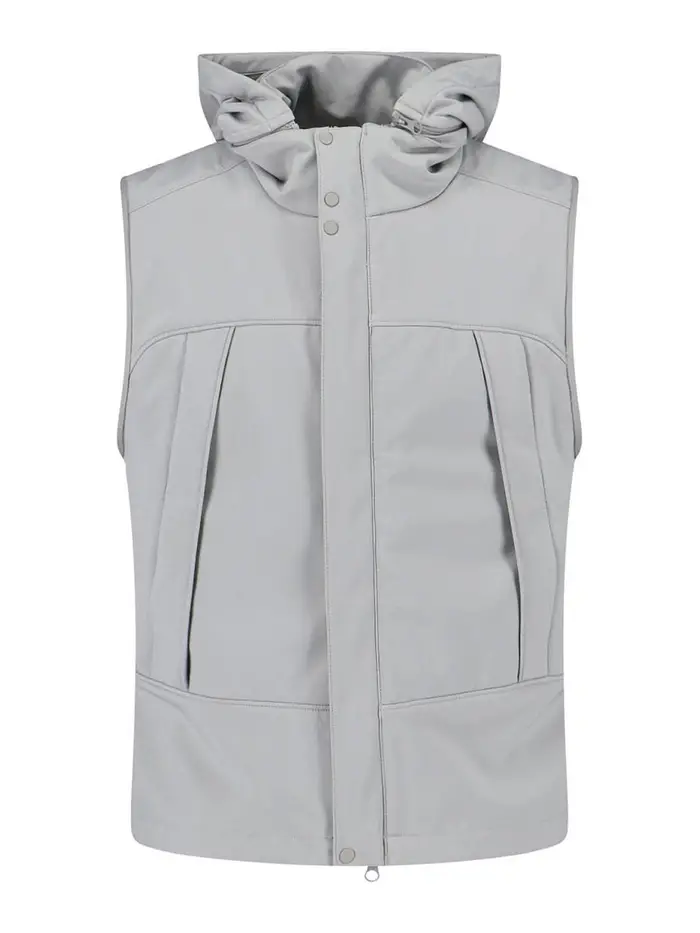 Gilet Con Cappuccio Grigio