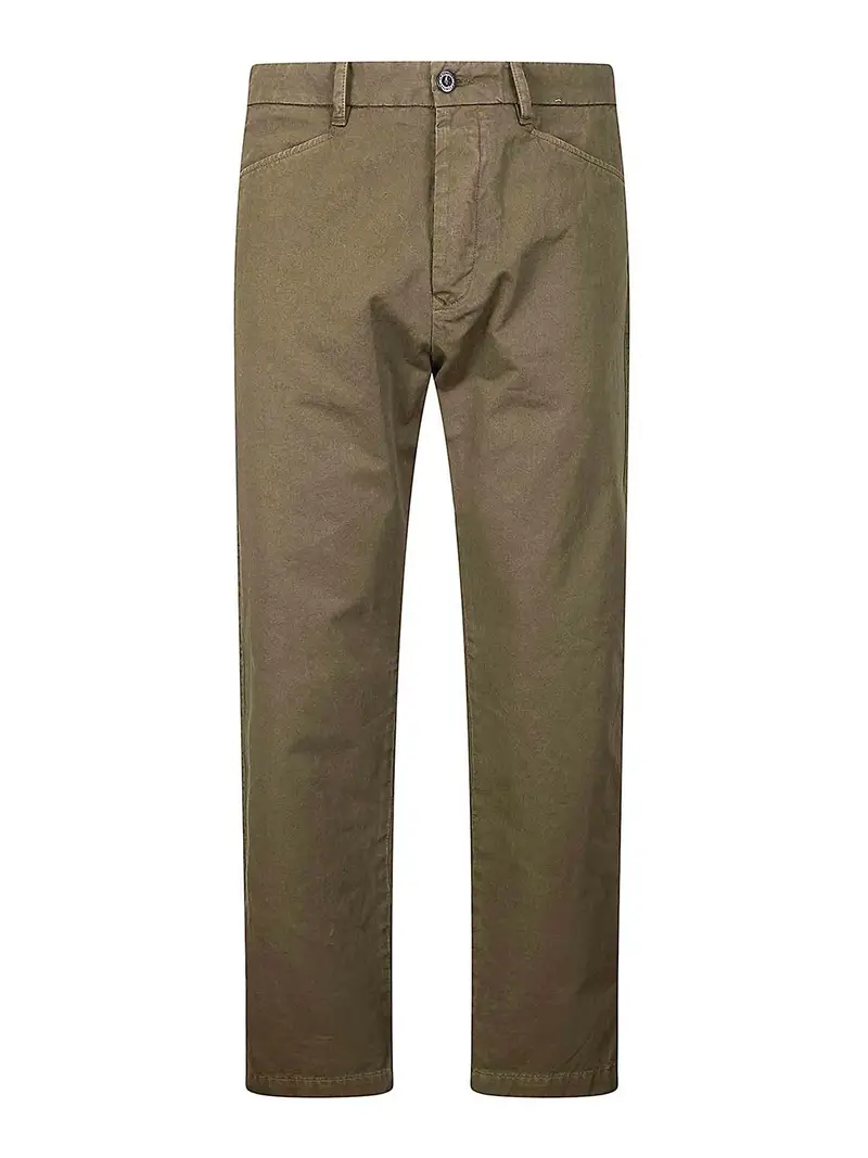 C P Company Pantaloni Chino Regular in Cotone Verde