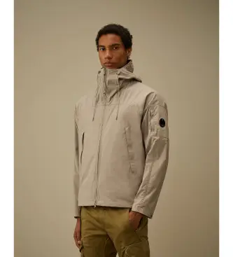 C P Company per uomo 20CMOW011A110264A Giacca con cappuccio color talpa Pro-Tek, Casual, Poliestere, Taupe