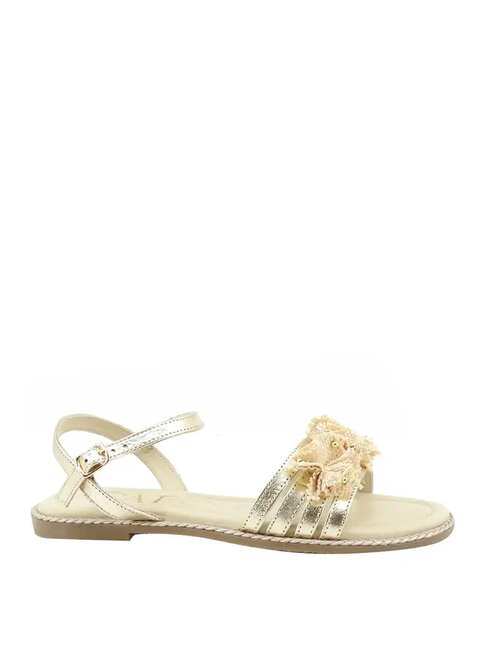 sandalo basso cafènoir da donna - oro