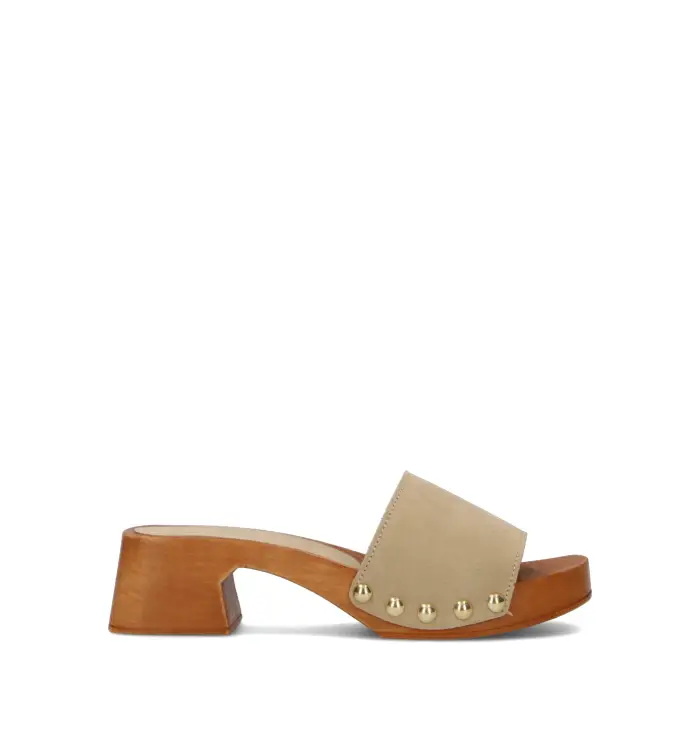 CAFéNOIR Zoccolo donna beige in suede Vario