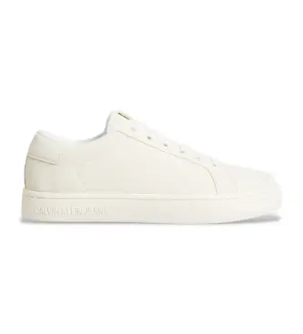 Calvin Klein Jeans per uomo YM0YM01163 Classiche sneakers bianche Cupsole, Bianco, Basso, Stringhe, Casual
