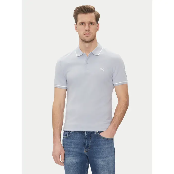 Polo J30J315603 Blu Slim Fit Grigio