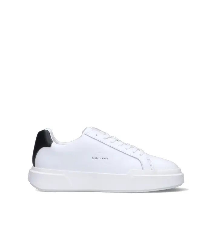 CALVIN KLEIN JEANS Sneaker uomo bianca/nera in pelle Vario