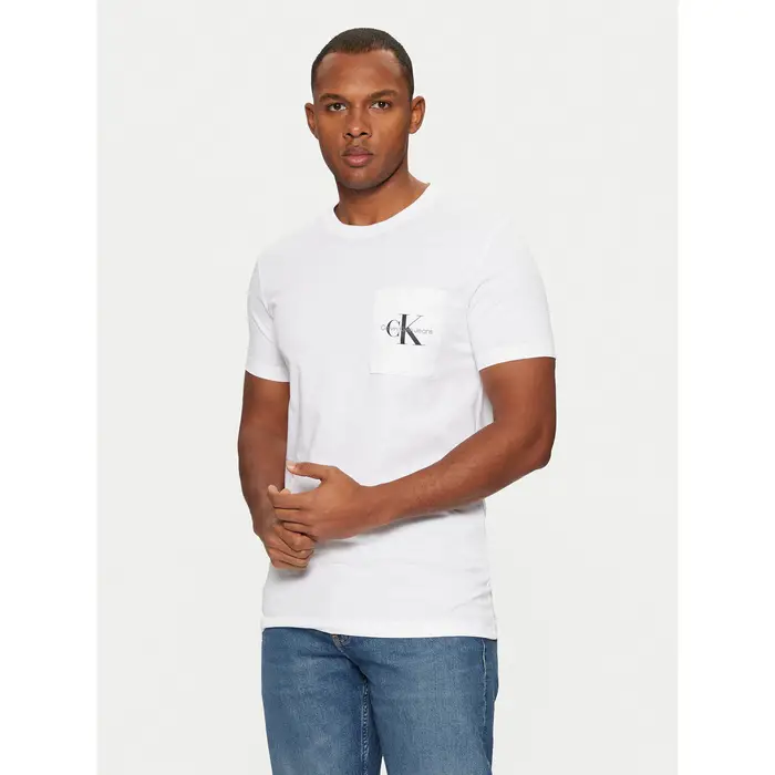 Calvin Klein Jeans T-shirt J30J320936 Bianco Slim Fit