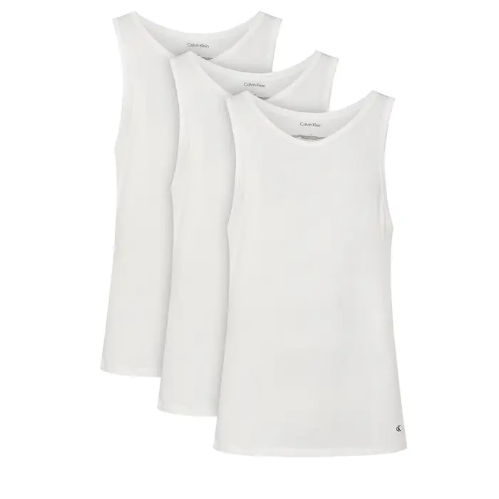 Calvin Klein Underwear Set di canotte Tank 3Pk LV00NB4184 Bianco Slim Fit