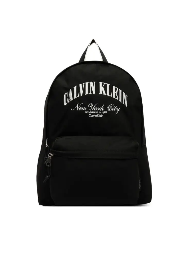 Calvin Klein zaino uomo nero con stampa logo frontale