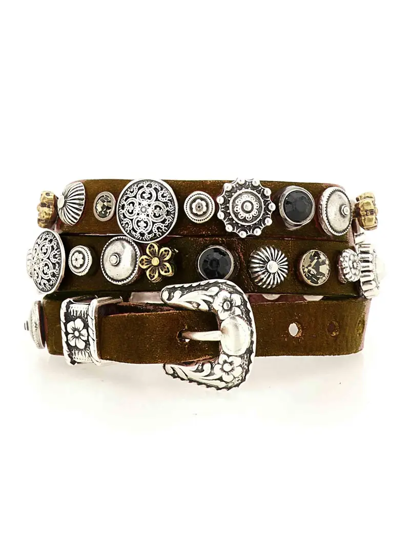 Campomaggi Bracciali Cefalù in pelle grigia Donna C043160ND X2876 C0501