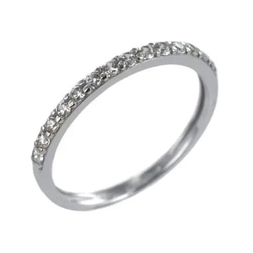 cappagli gioielli anello riviera con zirconi in oro bianco