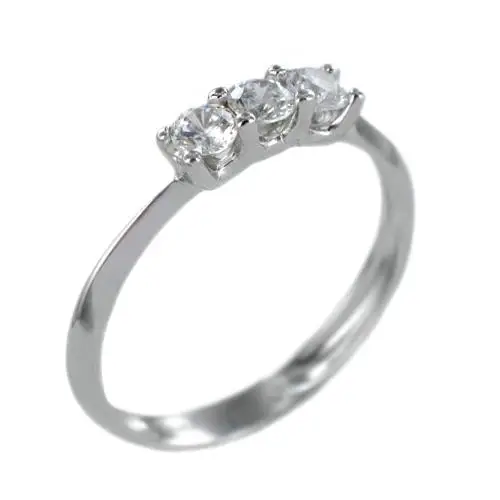 cappagli gioielli anello trilogy in oro con zirconi