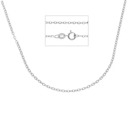 cappagli gioielli catena a maglia diamantata unisex 40 cm in oro bianco media