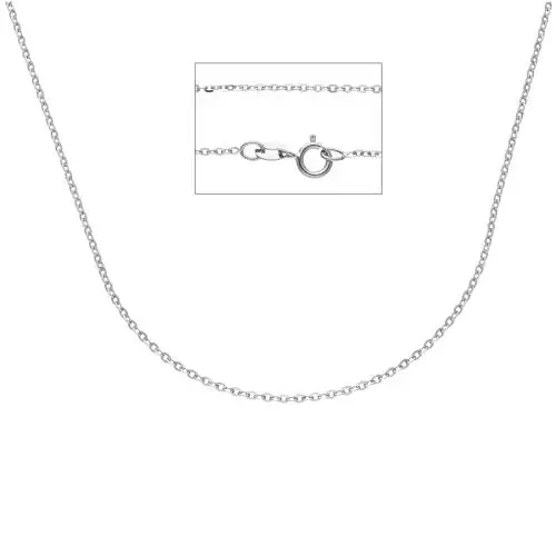 cappagli gioielli catena da donna a maglia diamantata 45 cm in oro bianco sottile