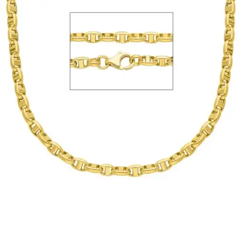 cappagli gioielli catena da uomo maglia traversino 50cm in oro giallo 18kt