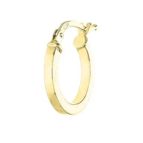 cappagli gioielli orecchino singolo a cerchio sottile in oro giallo 14 mm - campanella piccola