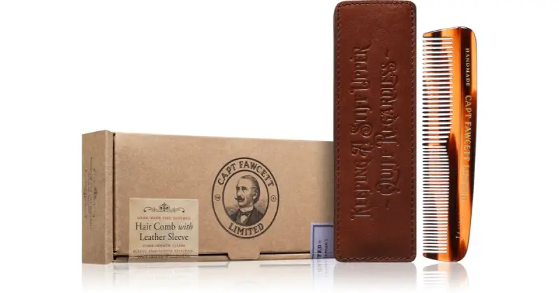 Captain fawcett Accessories Hair Comb with Leather Case pettine da barba con astuccio