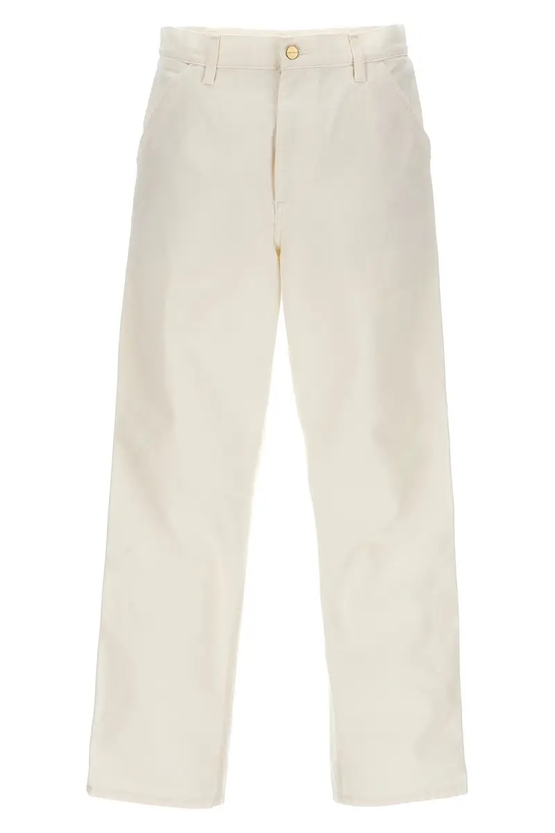 CARHARTT WIP Pantalone Single Knee Bianco